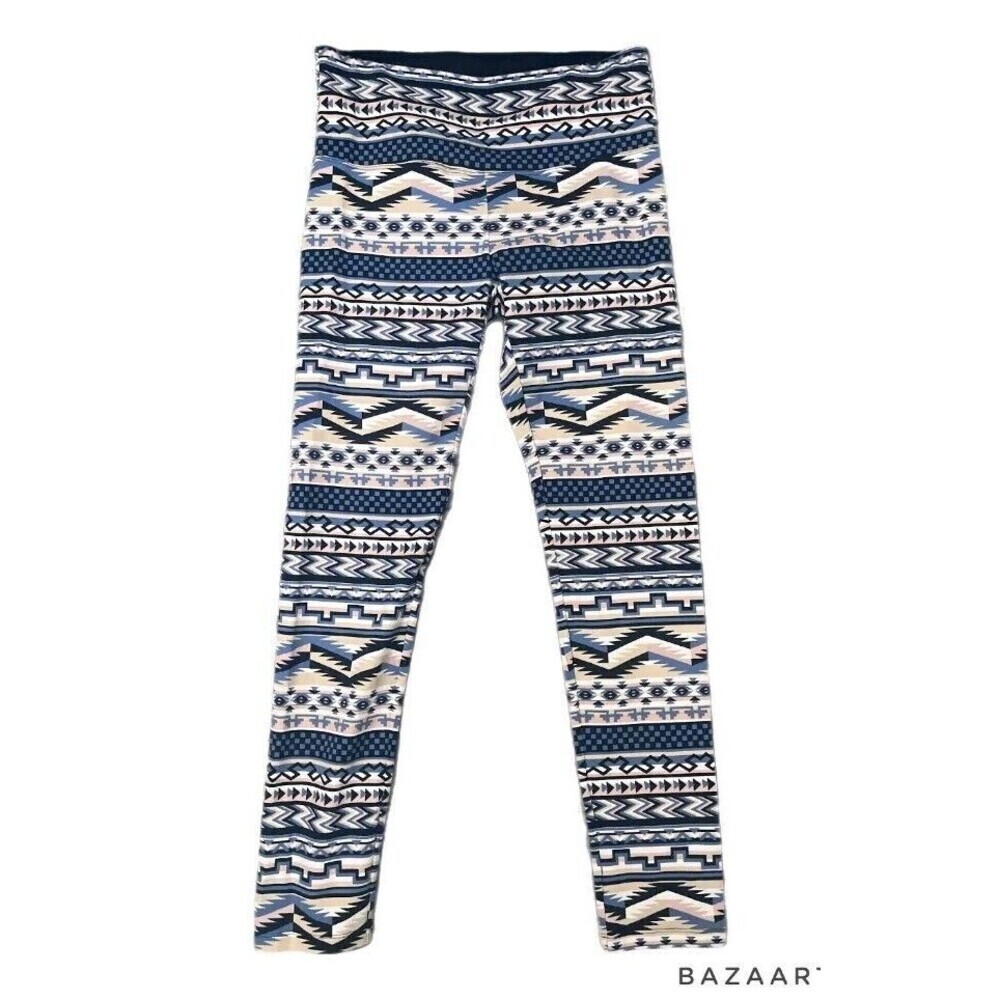 Slim-Sation Aztec Boho Style Womens Leggings Size Medium